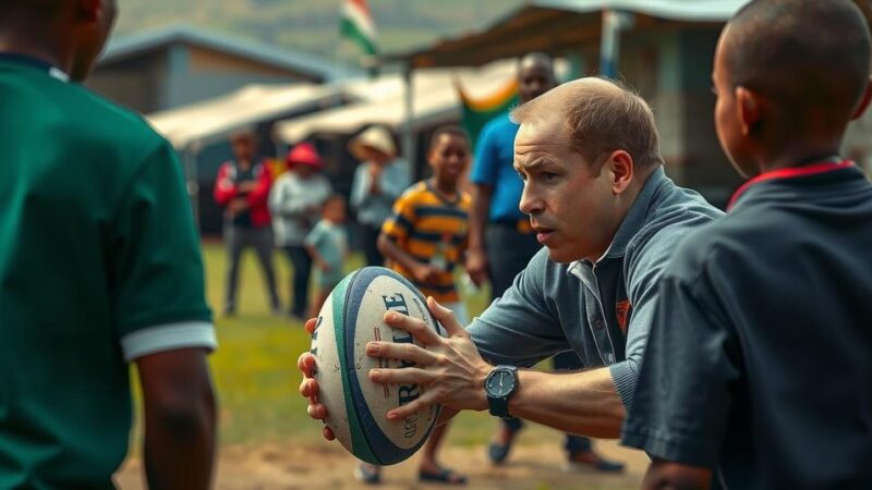 Prince William Tests Rugby Skills During Visit to South African Townships