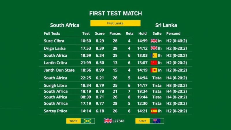 South Africa vs. Sri Lanka First Test: Day Three Summary