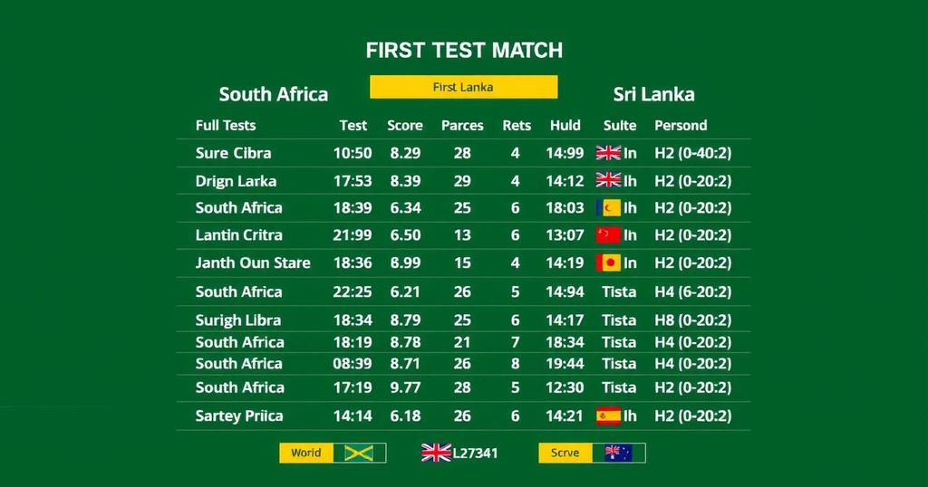 South Africa vs. Sri Lanka First Test: Day Three Summary