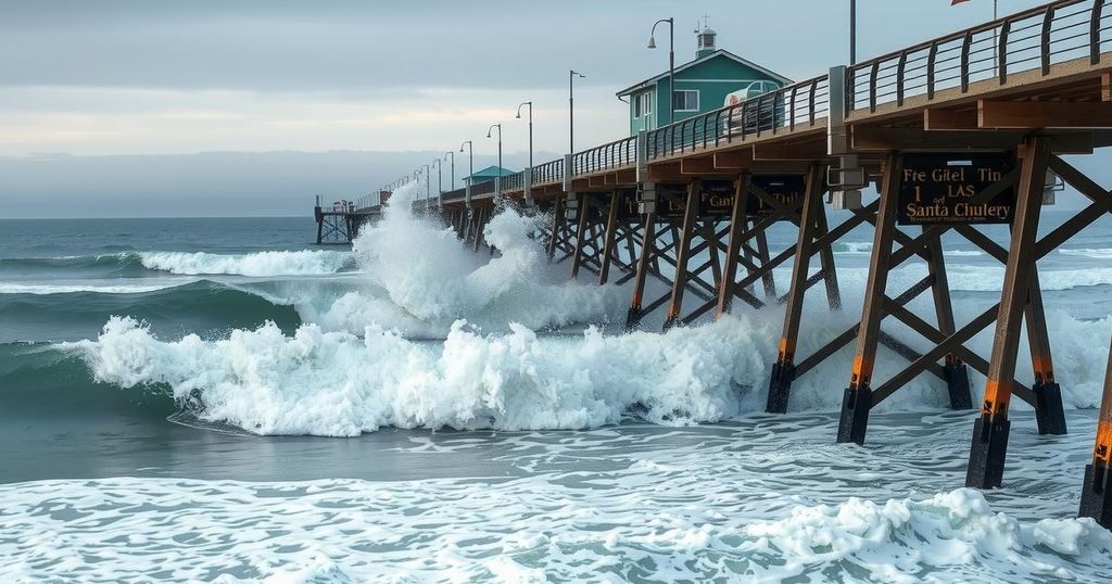 High Surf and Deadly Waves Cause Collapse of Santa Cruz Pier and Emergency Rescues