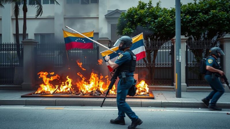 Venezuelan Government Opponents Condemn Police Harassment Outside Embassy