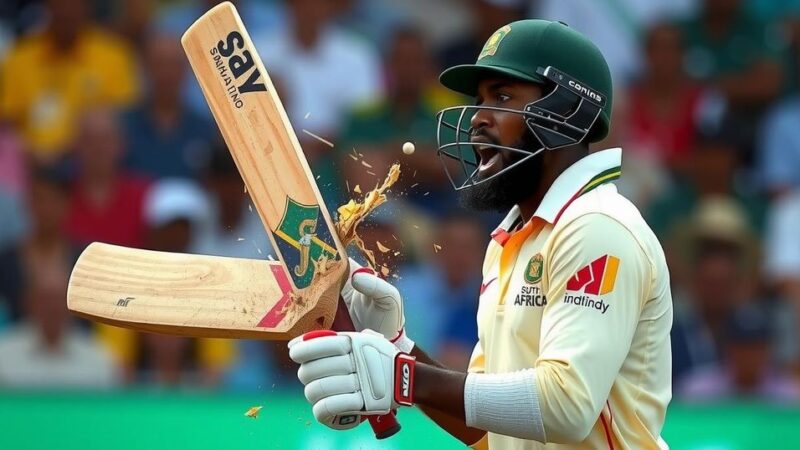 Lahiru Kumara’s Lightning Delivery Splits Bat During South Africa Match