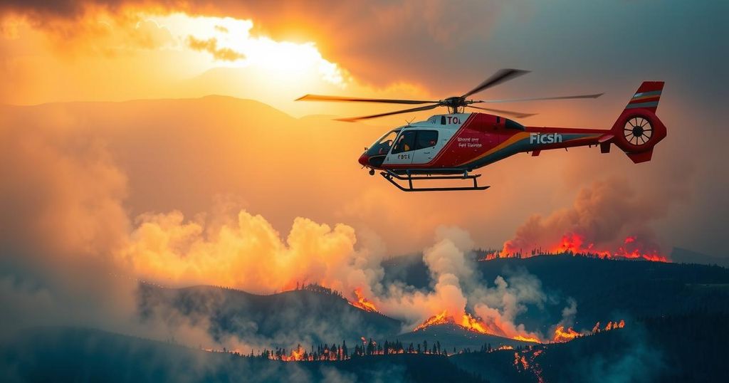 Chile Sends Super Puma Helicopter to Support Argentinian Wildfires