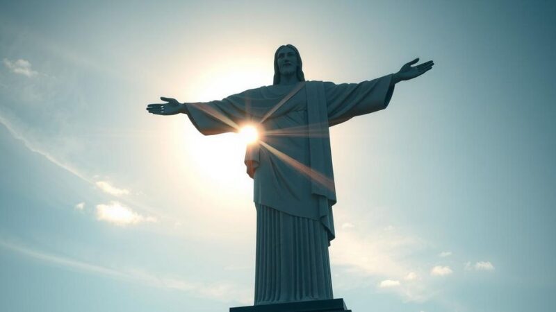 Support Messages for Pope Francis Projected on Christ the Redeemer Statue in Brazil